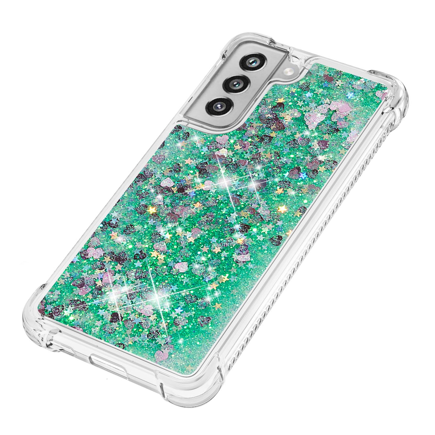 Dynamic Quicksand Shock-absorbing TPU Case Back Cover for Samsung Galaxy S21 FE/S21 Fan Edition