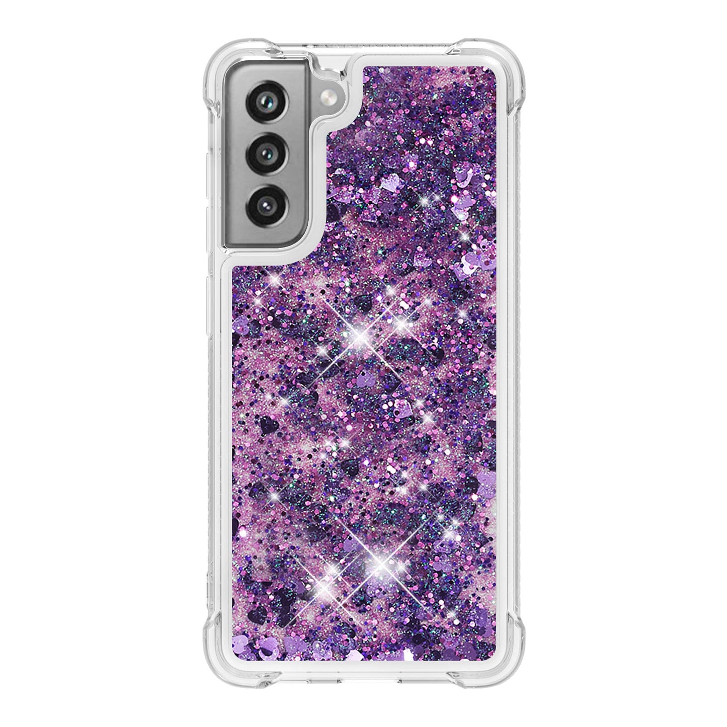 Dynamic Quicksand Shock-absorbing TPU Case Back Cover for Samsung Galaxy S21 FE/S21 Fan Edition