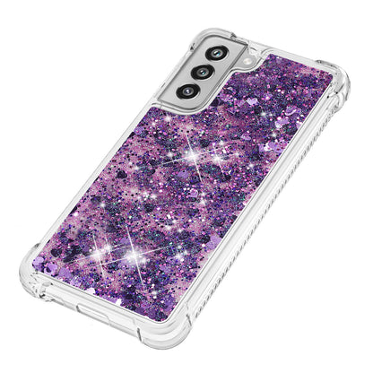 Dynamic Quicksand Shock-absorbing TPU Case Back Cover for Samsung Galaxy S21 FE/S21 Fan Edition