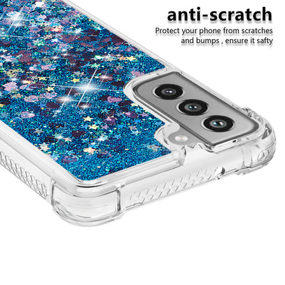 Dynamic Quicksand Shock-absorbing TPU Case Back Cover for Samsung Galaxy S21 FE/S21 Fan Edition