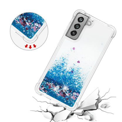 Dynamic Quicksand Shock-absorbing TPU Case Back Cover for Samsung Galaxy S21 FE/S21 Fan Edition