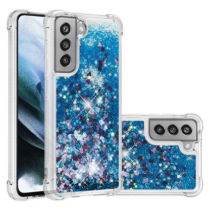 Dynamic Quicksand Shock-absorbing TPU Case Back Cover for Samsung Galaxy S21 FE/S21 Fan Edition