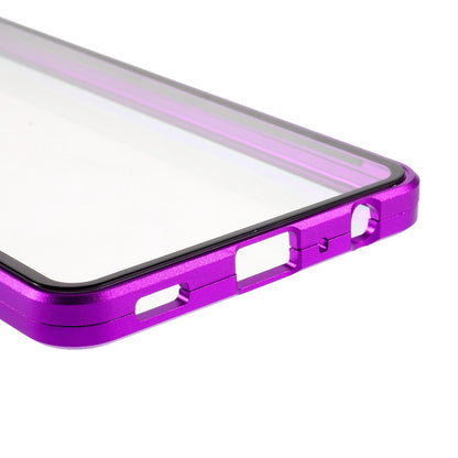 Magnetic Adsorption Metal Frame + Double-sided Ultra Clear Tempered Glass Full Coverage Phone Shell for Samsung Galaxy A52 4G/5G / A52s 5G