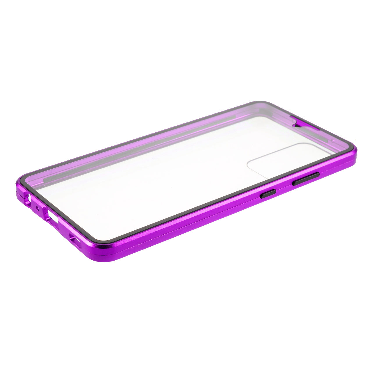 Magnetic Adsorption Metal Frame + Double-sided Ultra Clear Tempered Glass Full Coverage Phone Shell for Samsung Galaxy A52 4G/5G / A52s 5G