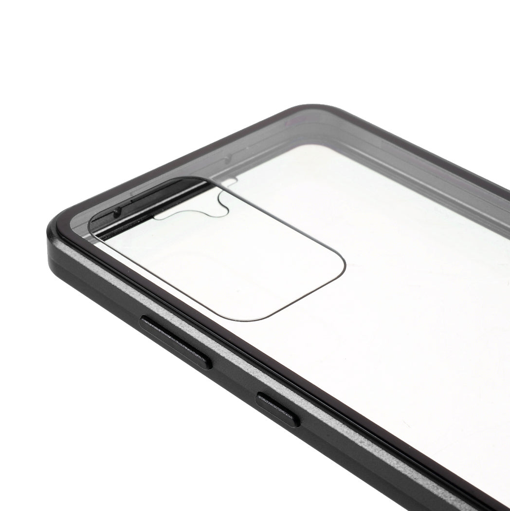 Magnetic Adsorption Metal Frame + Double-sided Ultra Clear Tempered Glass Full Coverage Phone Shell for Samsung Galaxy A52 4G/5G / A52s 5G