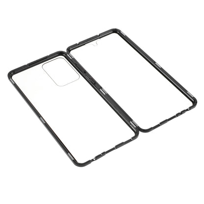 Magnetic Adsorption Metal Frame + Double-sided Ultra Clear Tempered Glass Full Coverage Phone Shell for Samsung Galaxy A52 4G/5G / A52s 5G