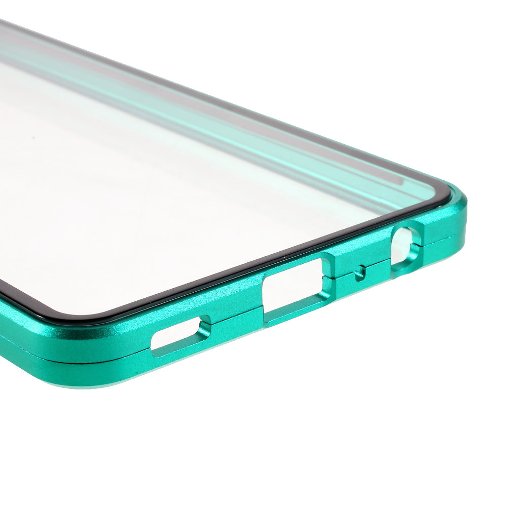 Magnetic Adsorption Metal Frame + Double-sided Ultra Clear Tempered Glass Full Coverage Phone Shell for Samsung Galaxy A52 4G/5G / A52s 5G