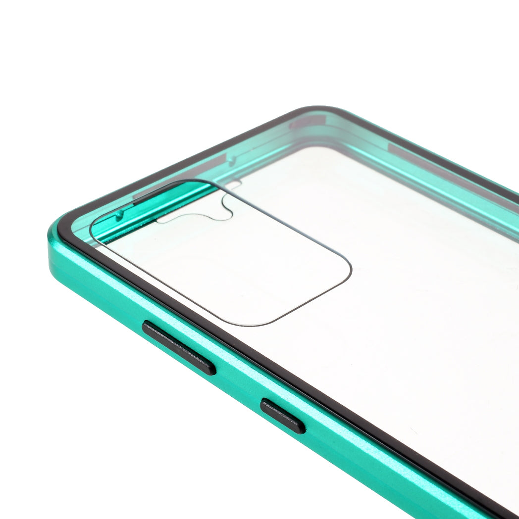 Magnetic Adsorption Metal Frame + Double-sided Ultra Clear Tempered Glass Full Coverage Phone Shell for Samsung Galaxy A52 4G/5G / A52s 5G