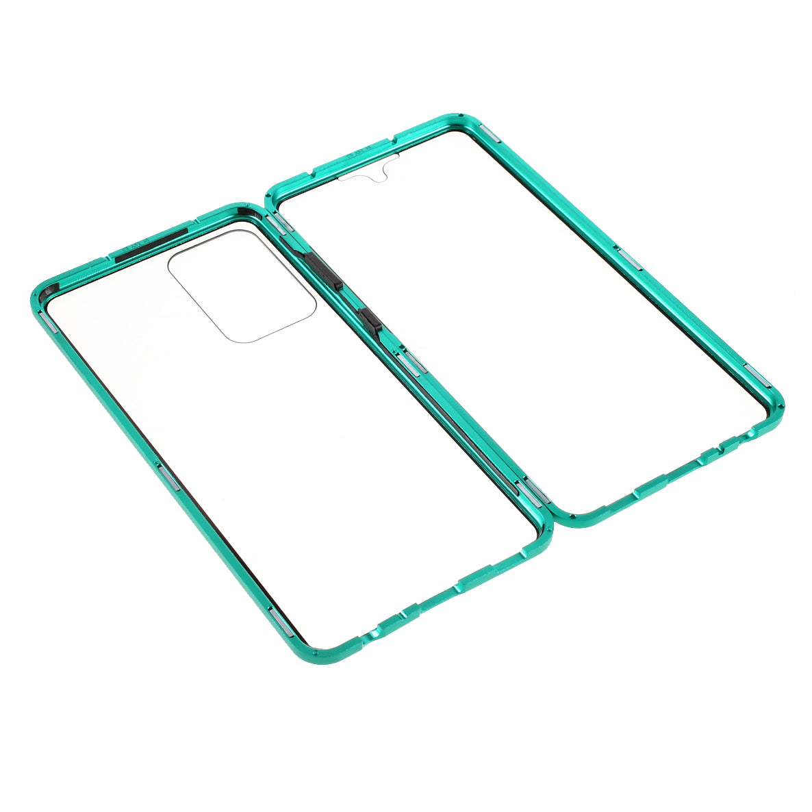 Magnetic Adsorption Metal Frame + Double-sided Ultra Clear Tempered Glass Full Coverage Phone Shell for Samsung Galaxy A52 4G/5G / A52s 5G