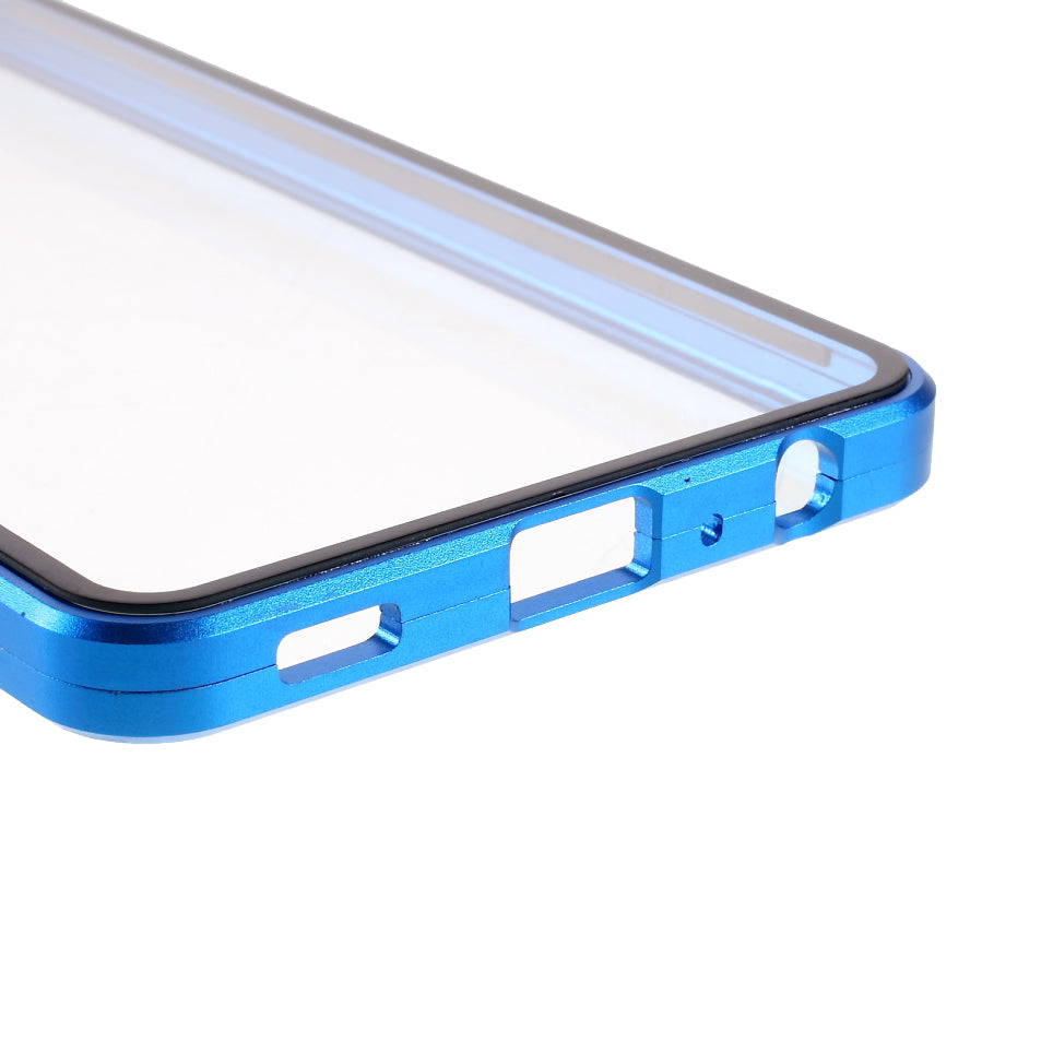 Magnetic Adsorption Metal Frame + Double-sided Ultra Clear Tempered Glass Full Coverage Phone Shell for Samsung Galaxy A52 4G/5G / A52s 5G