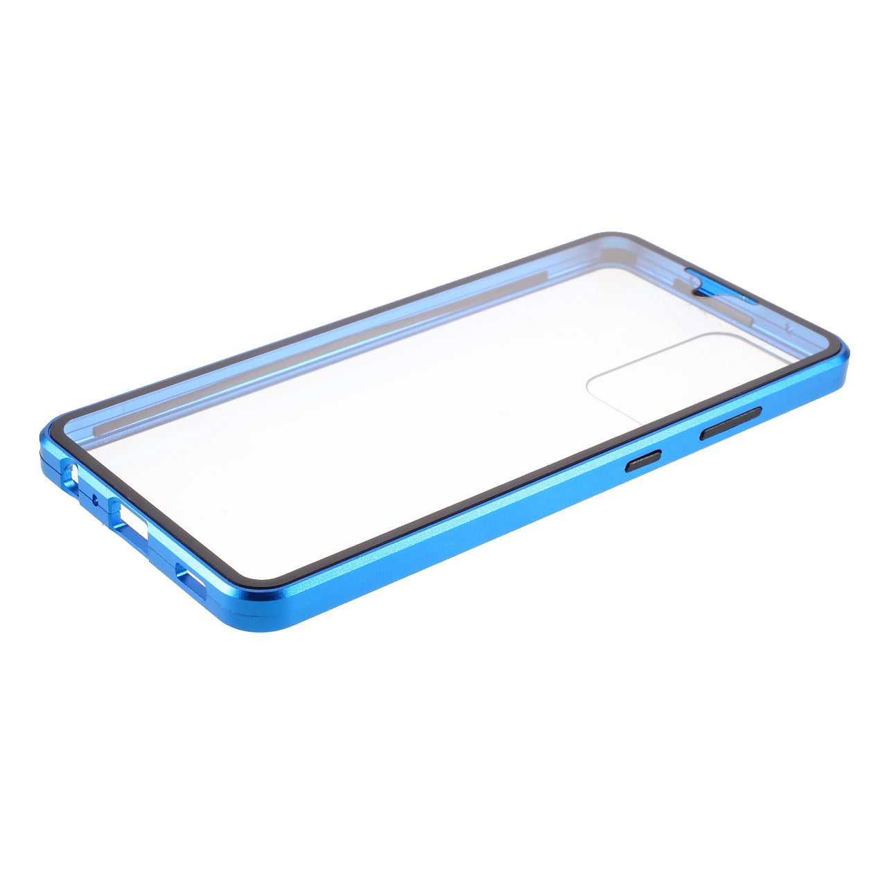 Magnetic Adsorption Metal Frame + Double-sided Ultra Clear Tempered Glass Full Coverage Phone Shell for Samsung Galaxy A52 4G/5G / A52s 5G