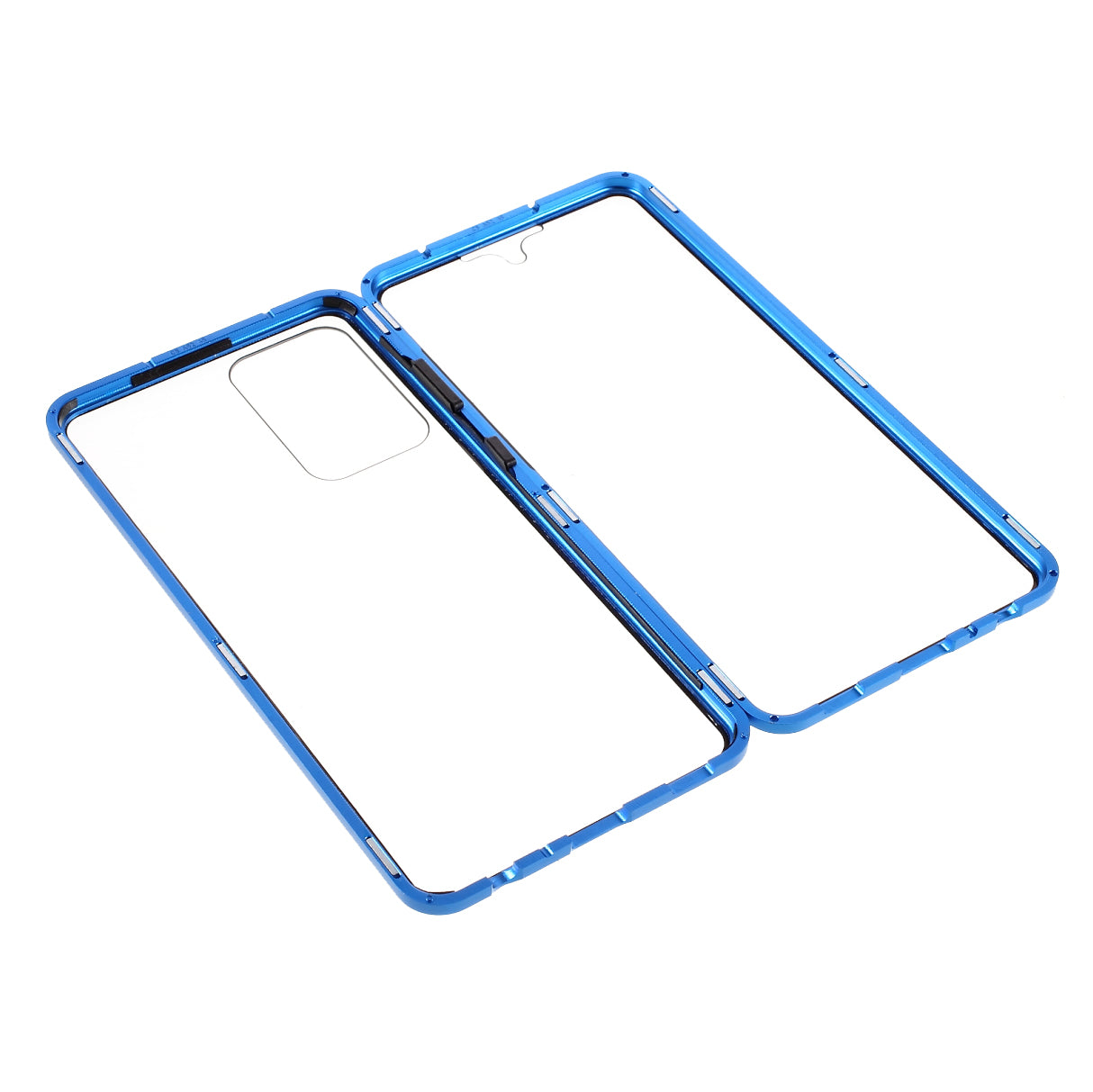 Magnetic Adsorption Metal Frame + Double-sided Ultra Clear Tempered Glass Full Coverage Phone Shell for Samsung Galaxy A52 4G/5G / A52s 5G