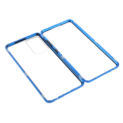 Magnetic Adsorption Metal Frame + Double-sided Ultra Clear Tempered Glass Full Coverage Phone Shell for Samsung Galaxy A52 4G/5G / A52s 5G