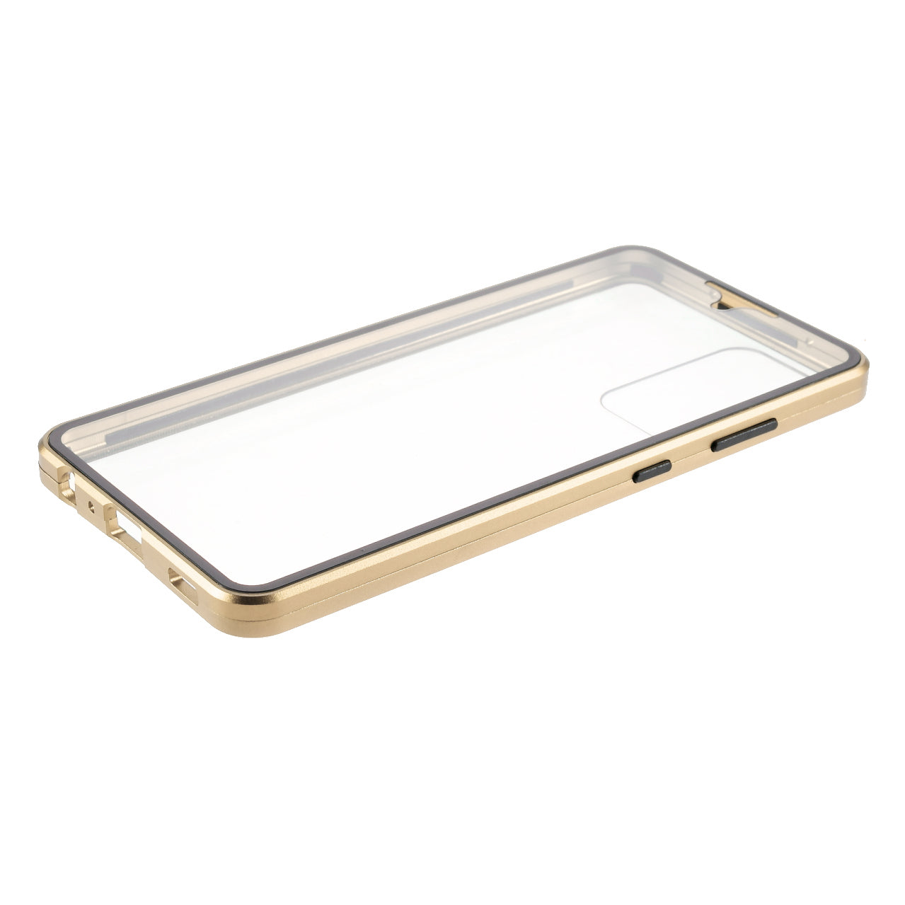 Magnetic Adsorption Metal Frame + Double-sided Ultra Clear Tempered Glass Full Coverage Phone Shell for Samsung Galaxy A52 4G/5G / A52s 5G