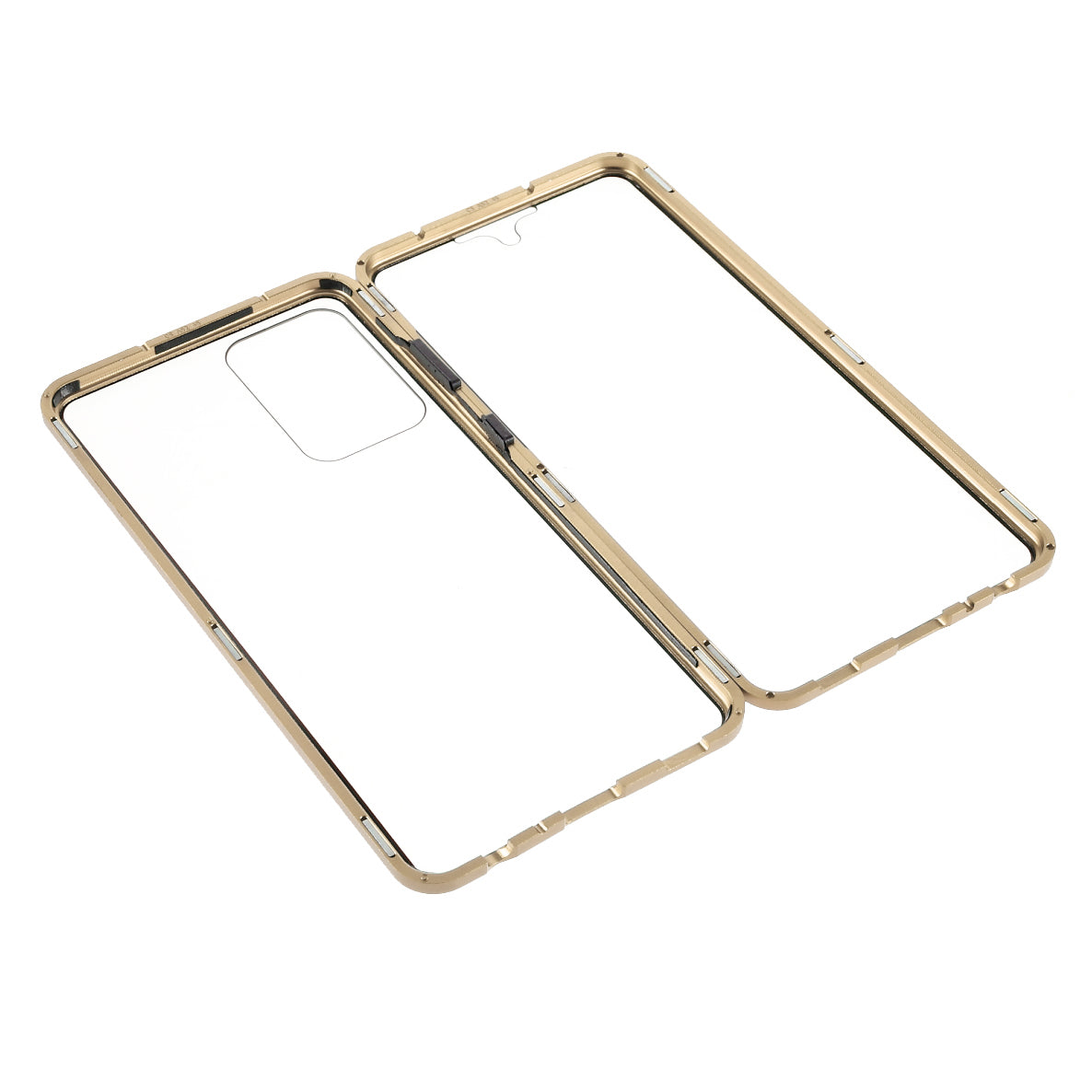 Magnetic Adsorption Metal Frame + Double-sided Ultra Clear Tempered Glass Full Coverage Phone Shell for Samsung Galaxy A52 4G/5G / A52s 5G