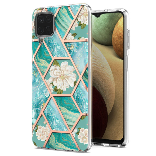 2.0mm IMD IML Electroplating Marble Flower Pattern Phone Case for Samsung Galaxy A12