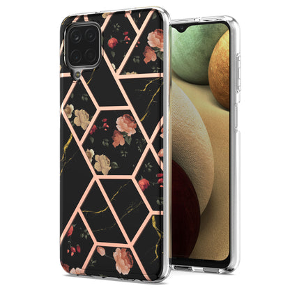 2.0mm IMD IML Electroplating Marble Flower Pattern Phone Case for Samsung Galaxy A12