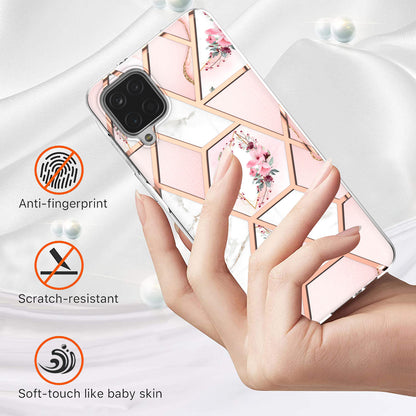 2.0mm IMD IML Electroplating Marble Flower Pattern Phone Case for Samsung Galaxy A12