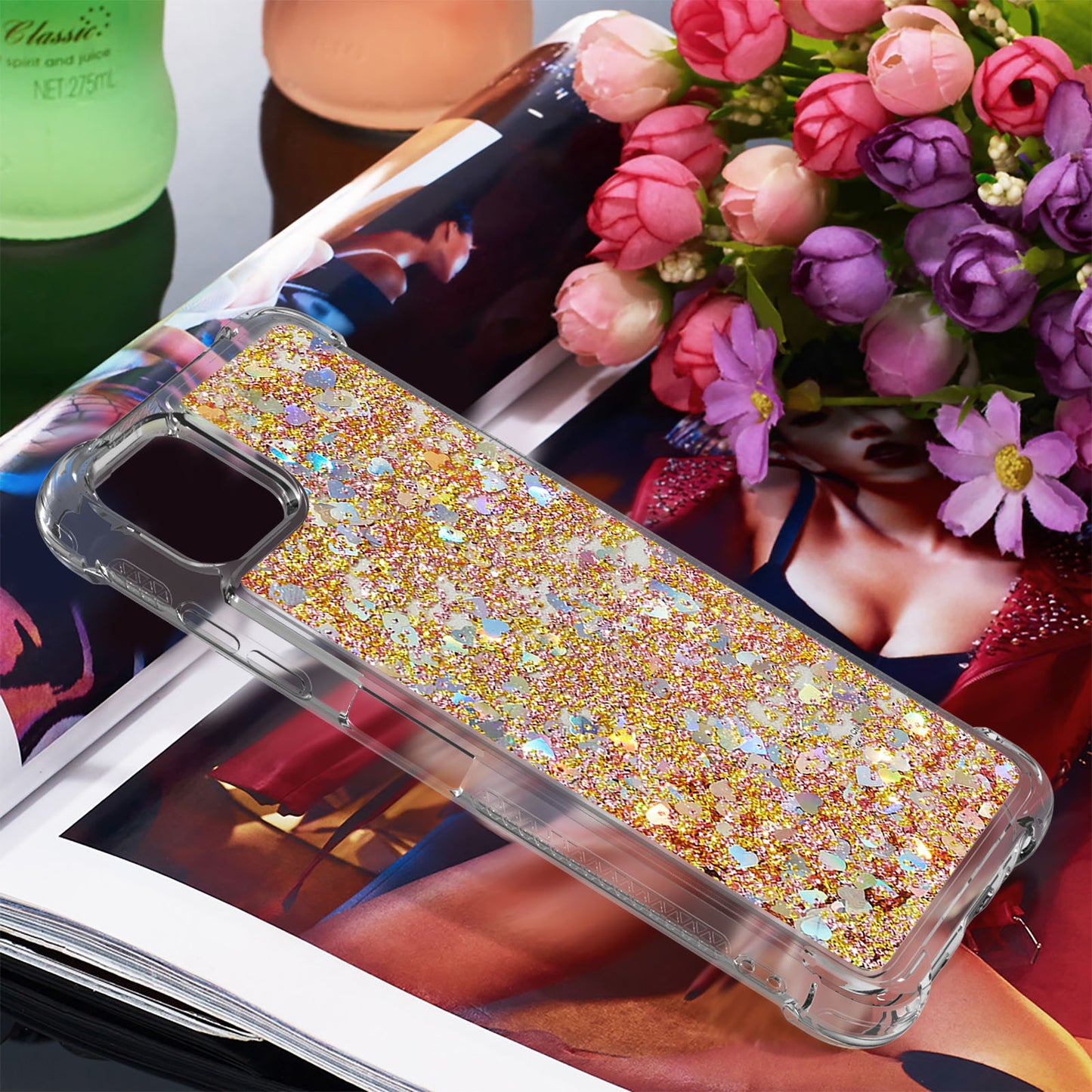 Patterned Quicksand Shockproof TPU Protector Shell for Samsung Galaxy A22 5G (US Version)