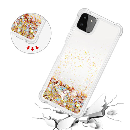 Patterned Quicksand Shockproof TPU Protector Shell for Samsung Galaxy A22 5G (US Version)