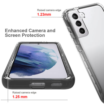 2-in-1 Gradient Color PC+TPU Hybrid Shell Case for Samsung Galaxy S21 5G/4G Cover