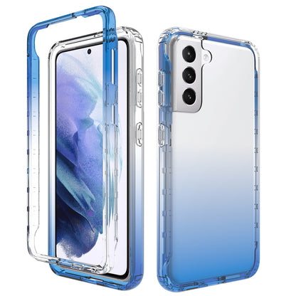 2-in-1 Gradient Color PC+TPU Hybrid Shell Case for Samsung Galaxy S21 5G/4G Cover