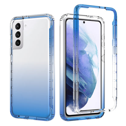 2-in-1 Gradient Color PC+TPU Hybrid Shell Case for Samsung Galaxy S21 5G/4G Cover