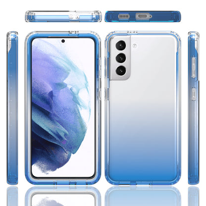 2-in-1 Gradient Color PC+TPU Hybrid Shell Case for Samsung Galaxy S21 5G/4G Cover