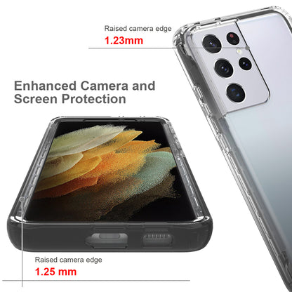 2-in-1 Gradient Color PC+TPU Hybrid Mobile Phone Shell Case for Samsung Galaxy S21 Ultra 5G