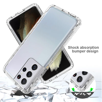 2-in-1 Gradient Color PC+TPU Hybrid Mobile Phone Shell Case for Samsung Galaxy S21 Ultra 5G
