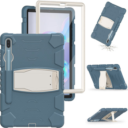 Impact Resistant PC + Soft Silicone Tablet Cover Case with Kickstand for Samsung Galaxy Tab S6 SM-T860 (Wi-Fi)/SM-T865 (LTE)/SM-T867