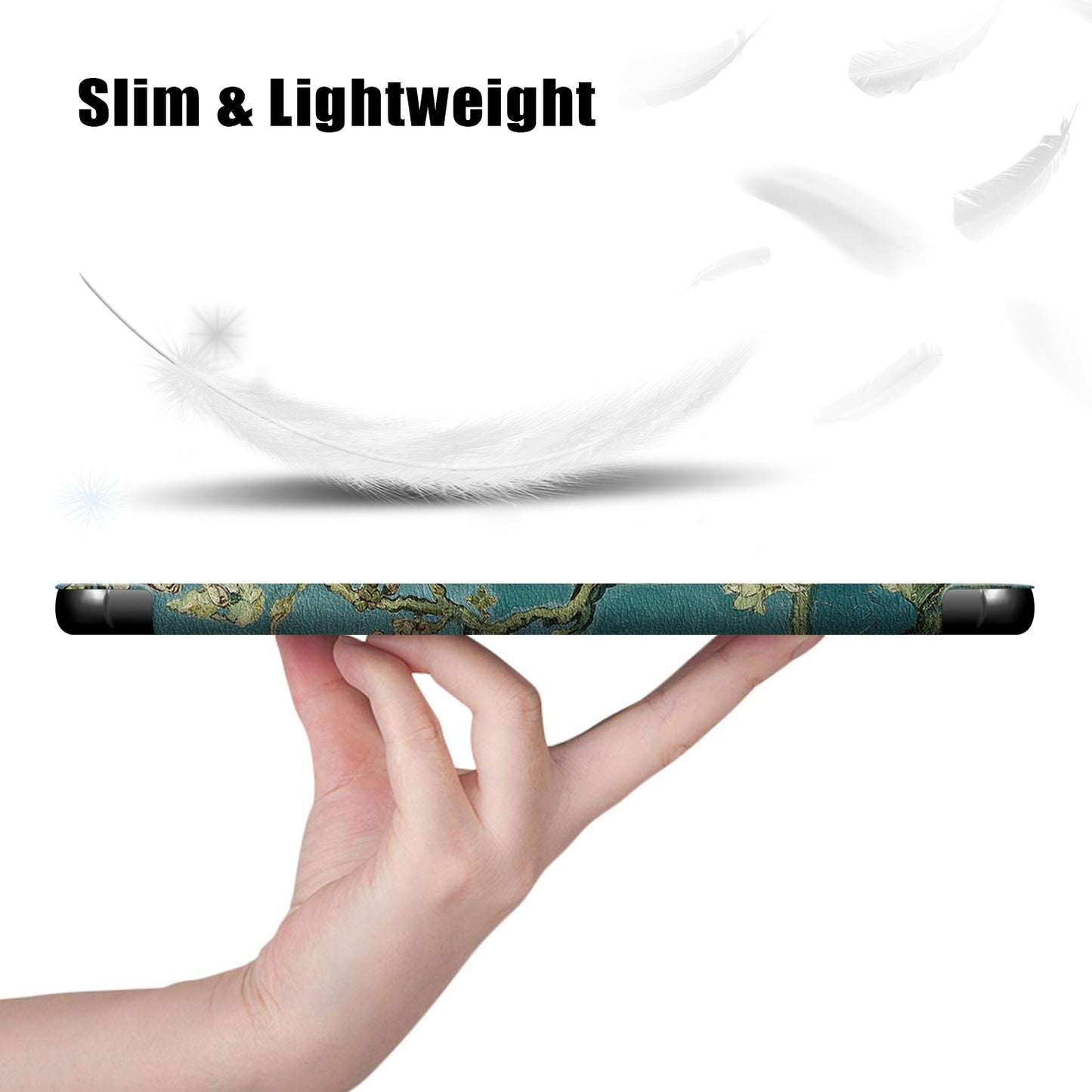 Tri-fold Stand Design Pattern Printing PU Leather Tablet Case Shell Protector for Samsung Galaxy Tab S7 FE T736/Tab S7 Plus/Tab S8+