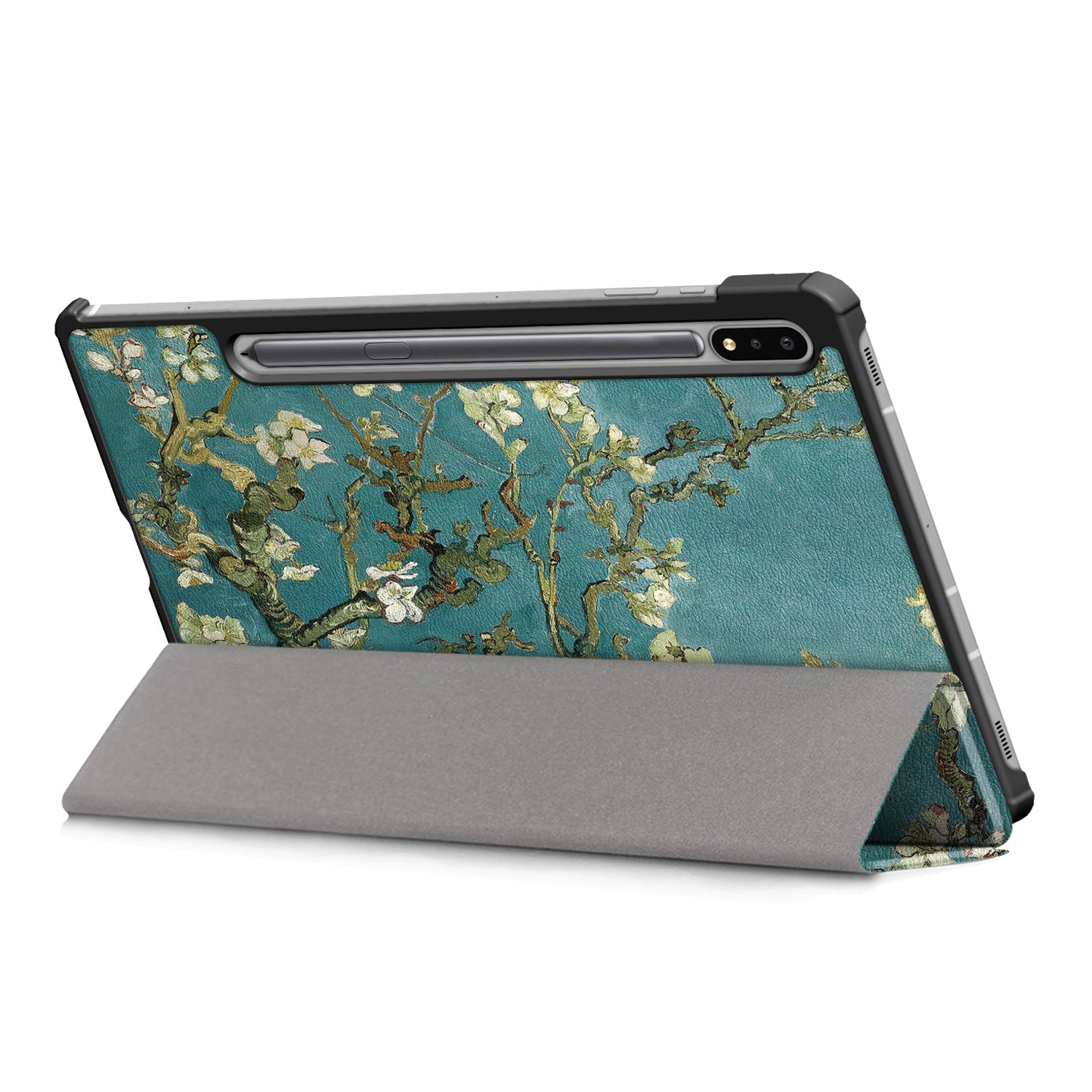 Tri-fold Stand Design Pattern Printing PU Leather Tablet Case Shell Protector for Samsung Galaxy Tab S7 FE T736/Tab S7 Plus/Tab S8+