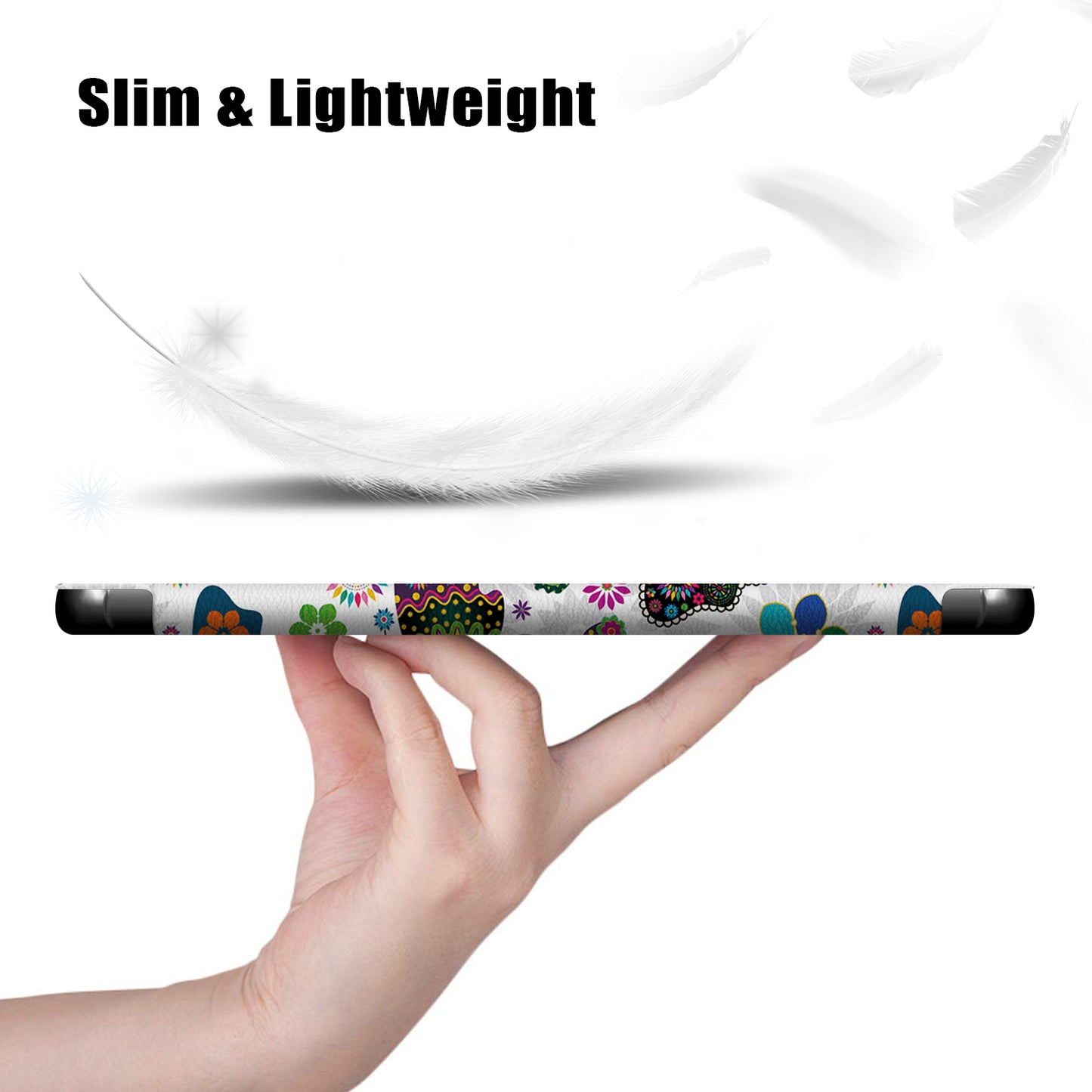 Tri-fold Stand Design Pattern Printing PU Leather Tablet Case Shell Protector for Samsung Galaxy Tab S7 FE T736/Tab S7 Plus/Tab S8+