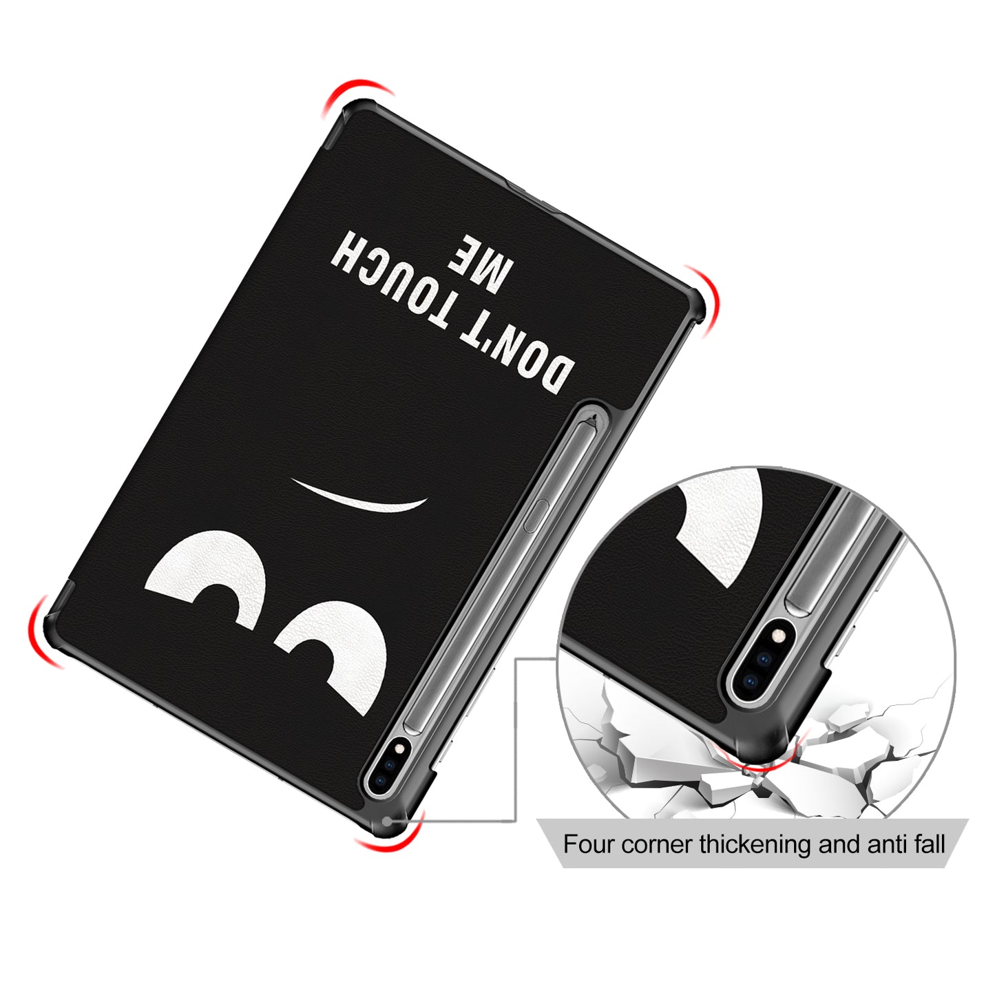 Tri-fold Stand Design Pattern Printing PU Leather Tablet Case Shell Protector for Samsung Galaxy Tab S7 FE T736/Tab S7 Plus/Tab S8+