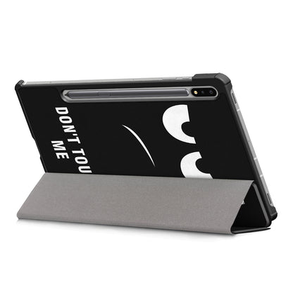 Tri-fold Stand Design Pattern Printing PU Leather Tablet Case Shell Protector for Samsung Galaxy Tab S7 FE T736/Tab S7 Plus/Tab S8+