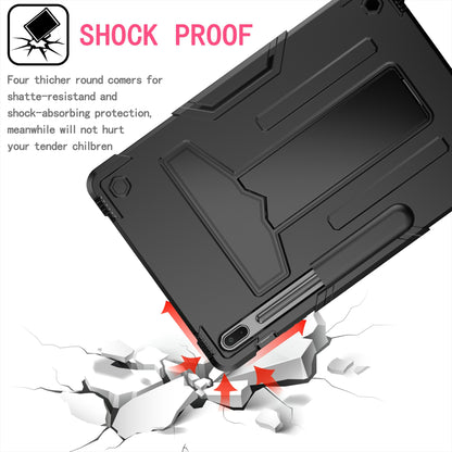 Foldable T-shaped Kickstand PC Silicone Shock-Proof Cover Protector for Samsung Galaxy Tab S7 FE