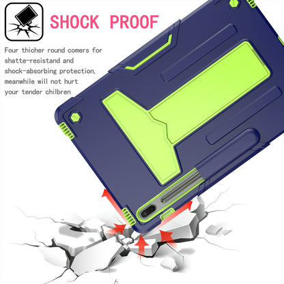 Foldable T-shaped Kickstand PC Silicone Shock-Proof Cover Protector for Samsung Galaxy Tab S7 FE