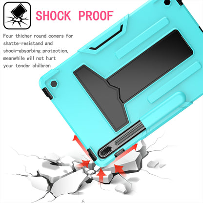 Foldable T-shaped Kickstand PC Silicone Shock-Proof Cover Protector for Samsung Galaxy Tab S7 FE