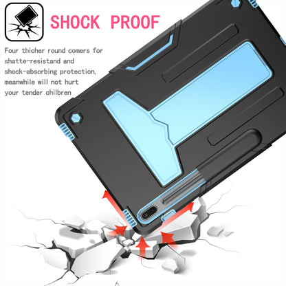 Foldable T-shaped Kickstand PC Silicone Shock-Proof Cover Protector for Samsung Galaxy Tab S7 FE
