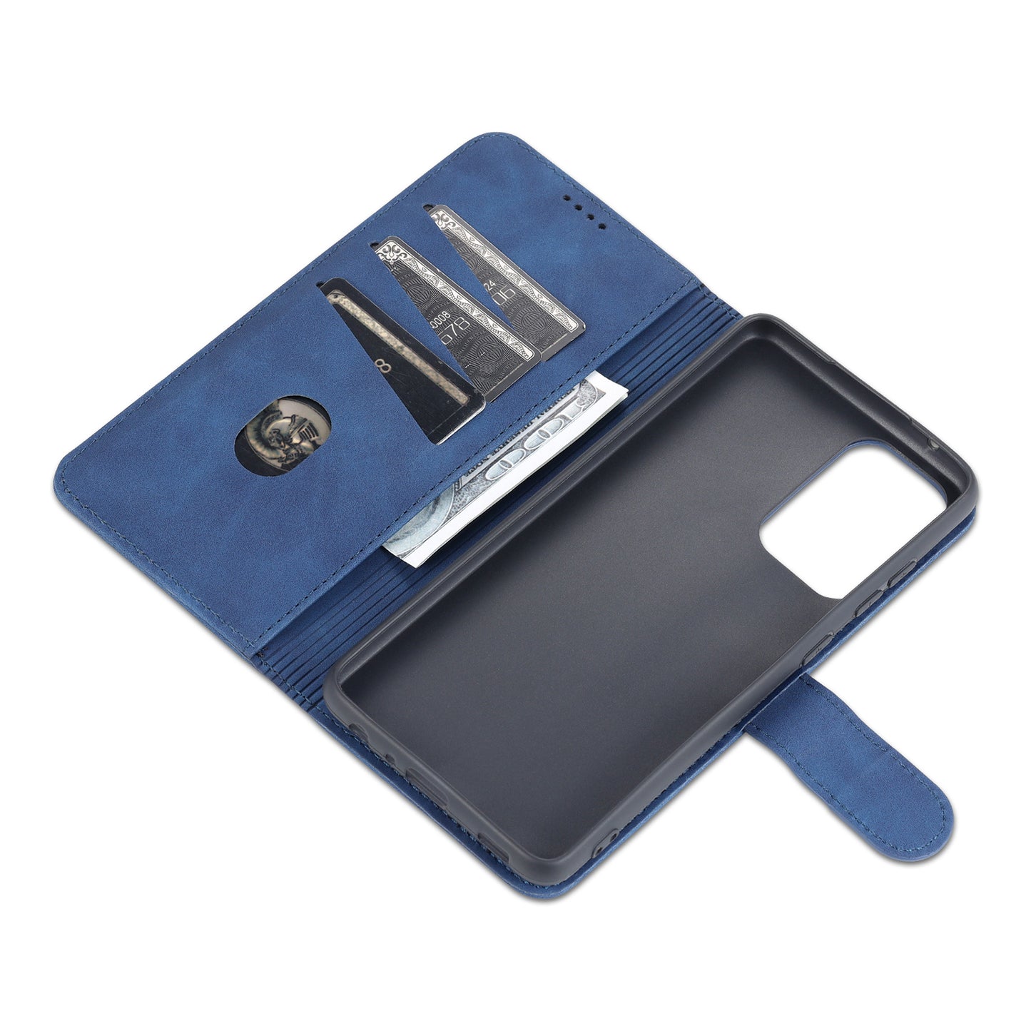 AZNS PU Leather Phone Cover Case with Wallet for Samsung Galaxy A52 4G/5G / A52s 5G