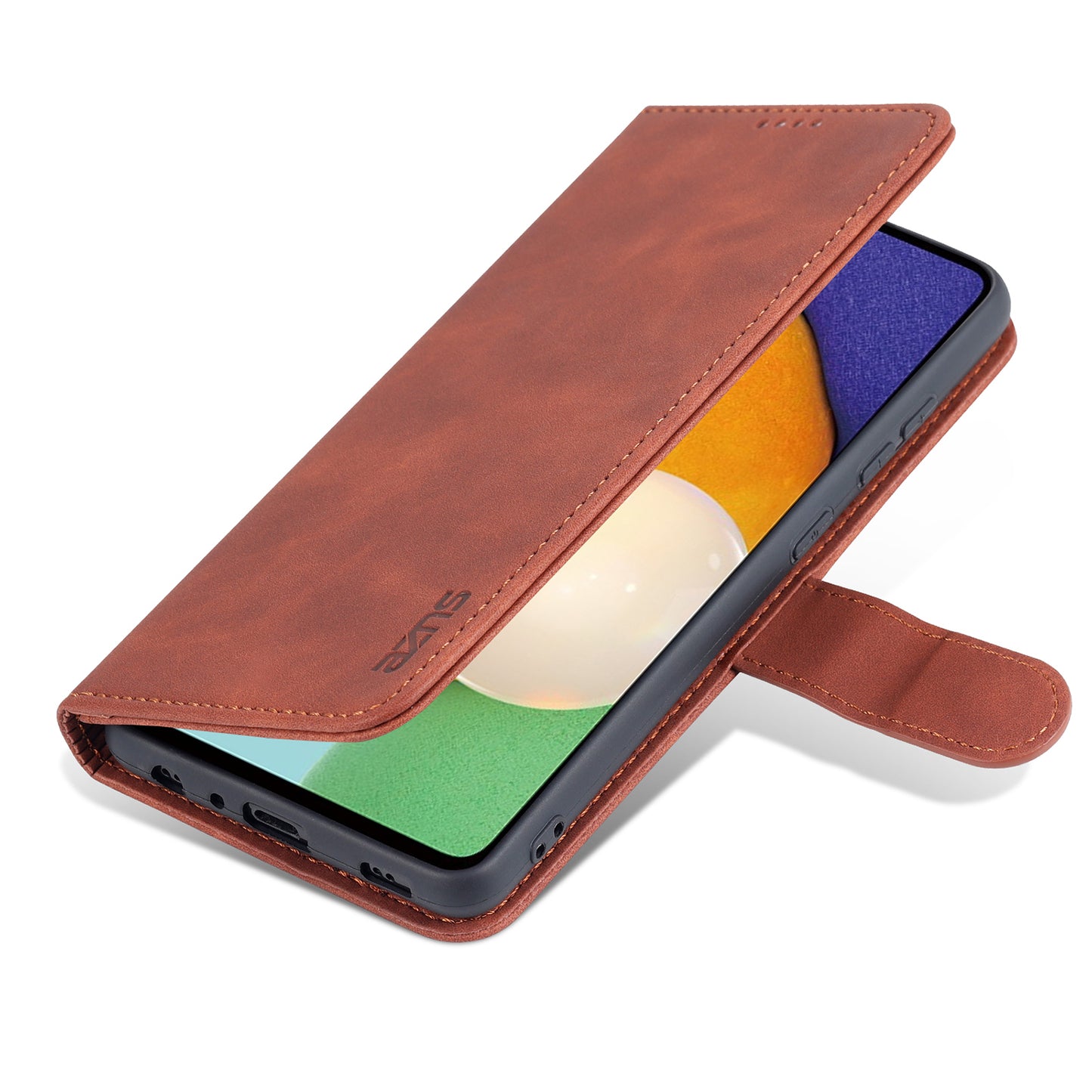 AZNS PU Leather Phone Cover Case with Wallet for Samsung Galaxy A52 4G/5G / A52s 5G