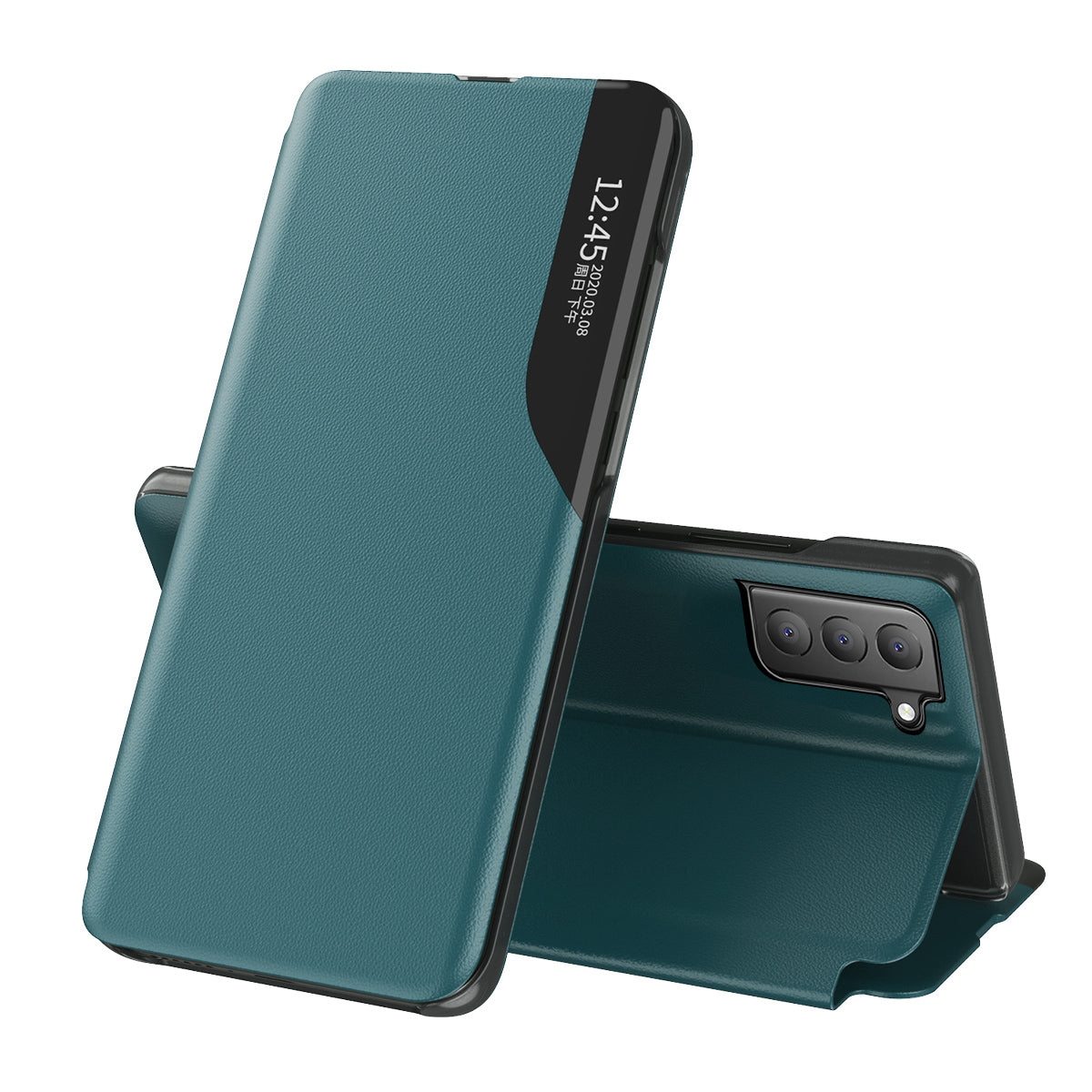 Full Protection Flip Leather View Window Phone Stand Case Cover for Samsung Galaxy S21 FE