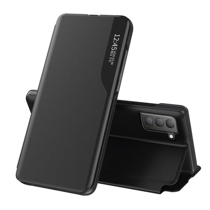 Full Protection Flip Leather View Window Phone Stand Case Cover for Samsung Galaxy S21 FE