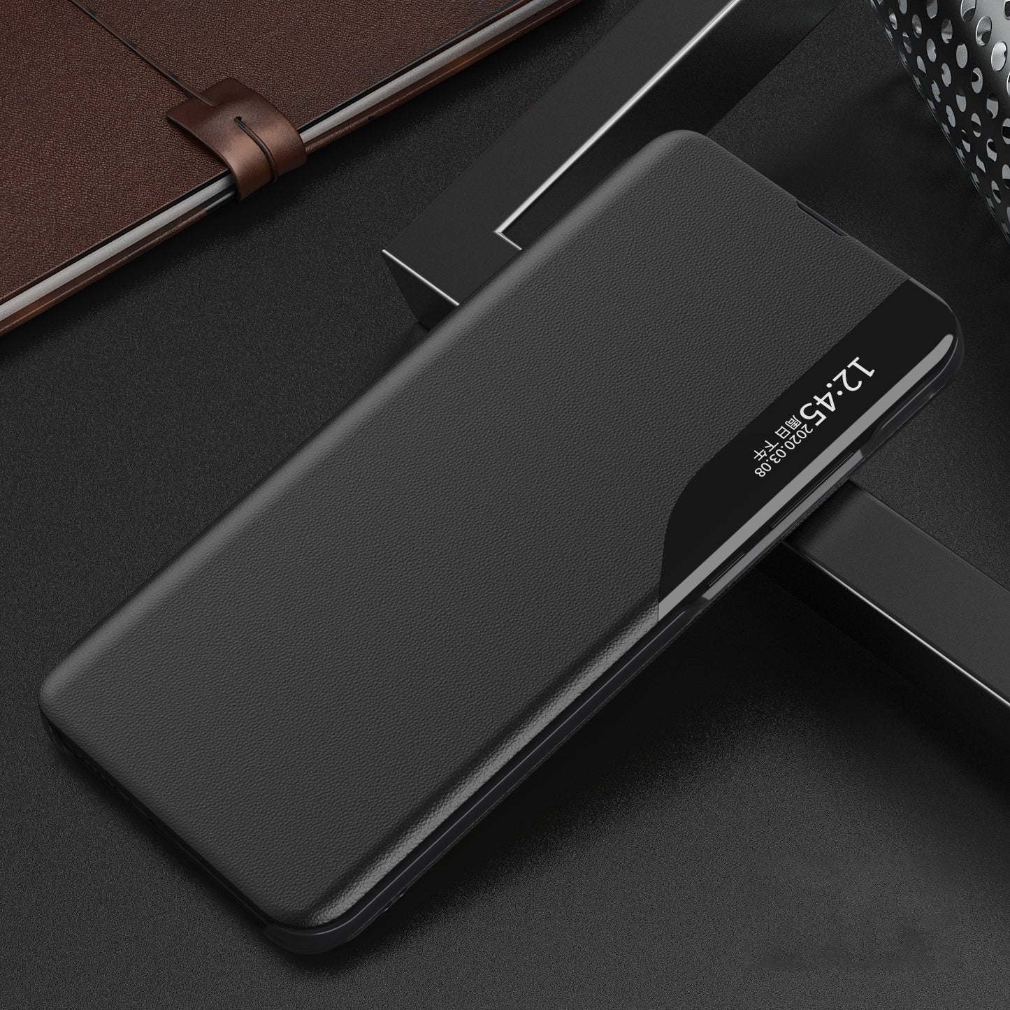Full Protection Flip Leather View Window Phone Stand Case Cover for Samsung Galaxy S21 FE
