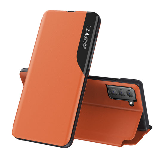 Full Protection Flip Leather View Window Phone Stand Case Cover for Samsung Galaxy S21 FE