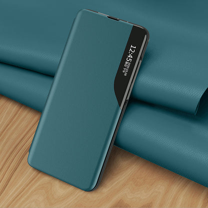 Full Protection Flip Leather View Window Phone Stand Case Cover for Samsung Galaxy S21 FE