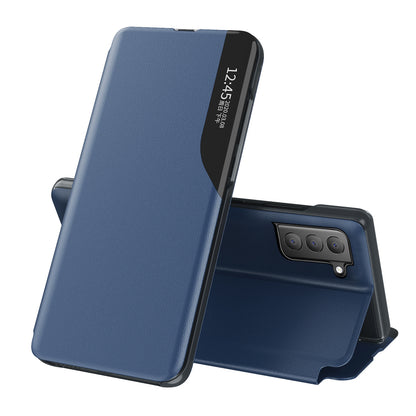 Full Protection Flip Leather View Window Phone Stand Case Cover for Samsung Galaxy S21 FE
