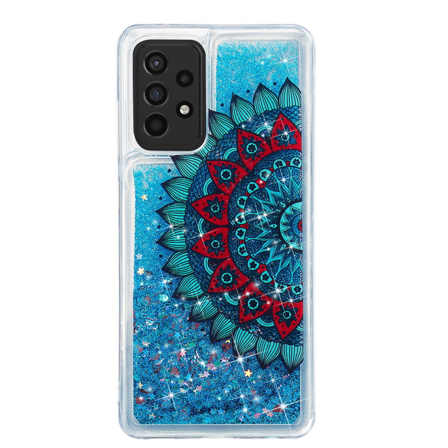 Stylish Pattern Printing Shiny Powder Quicksand TPU Case for Samsung Galaxy A52 4G/5G / A52s 5G