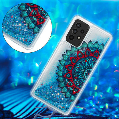 Stylish Pattern Printing Shiny Powder Quicksand TPU Case for Samsung Galaxy A52 4G/5G / A52s 5G